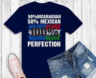 half  Nicaragua half  mexican pride funny Nicaraguan mexican flag shirt svg, Nicaraguan Wedding, Nicaragua Marriage, Heritage Flag,