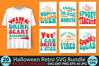 Halloween Retro SVG Bundle Vol:1