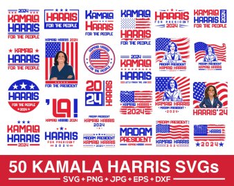 Kamala Harris SVG Bundle 2024 Election | Kamala Harris PNG | Kamala Harris 2024 Svg Png Bundle | Kamala Harris for President
